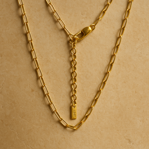 Chaîne Fine Necklace – Gold Finish