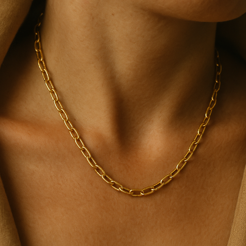 Chaîne Fine Necklace – Gold Finish
